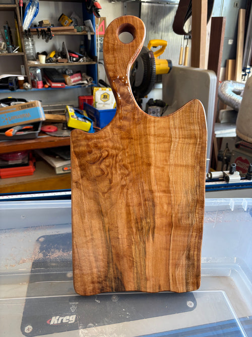 Charcuterie Board, Ambrosia Maple with birds eye handle