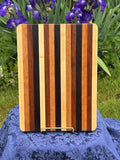 Classic edge grain Cutting Board made from Maple, Walnut, Cherry highlighted with Wenge