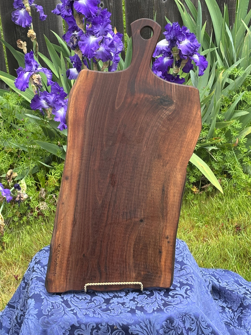 Charcuterie Board, Black walnut with handle