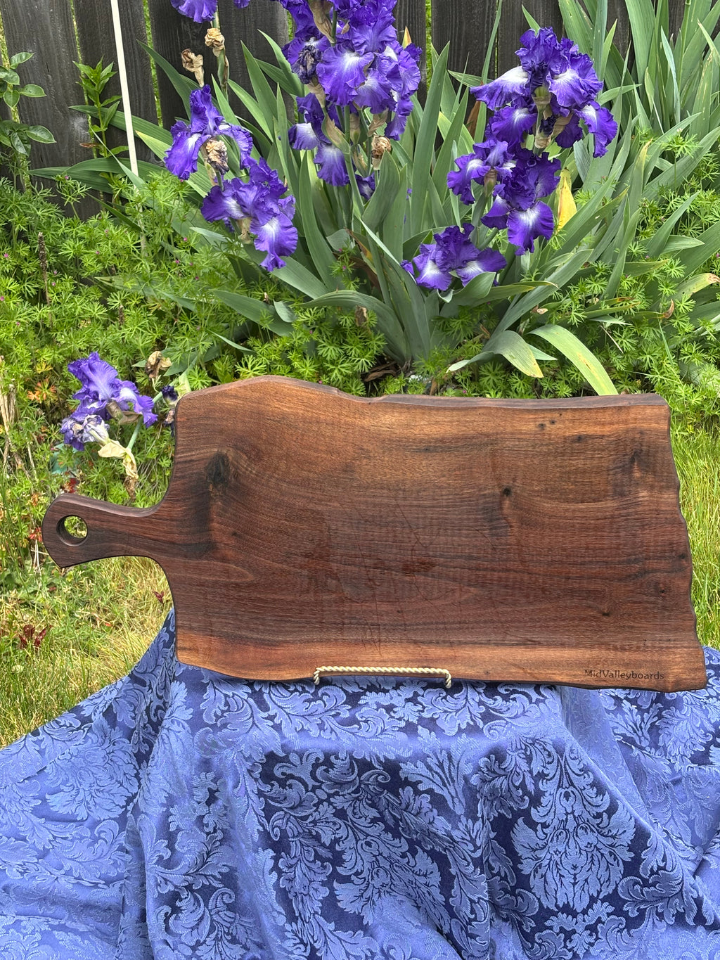 Charcuterie Board, Black walnut with handle